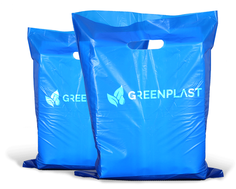 image of greenplast colored griphole bags